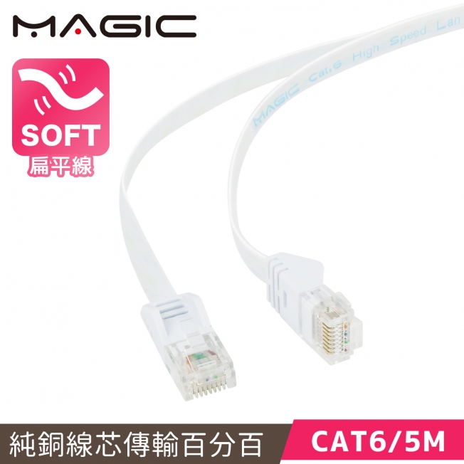 MAGIC Cat.6 Hight-Speed 1.4mm超薄扁平網路線-5M