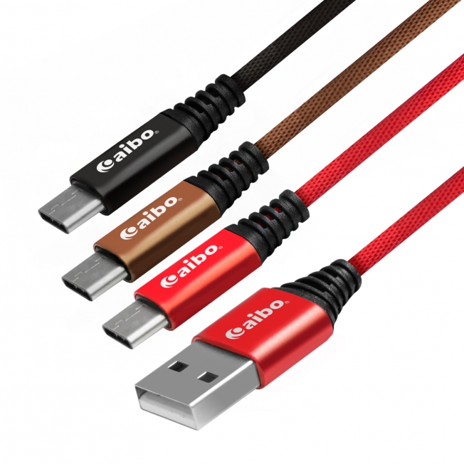 USB 轉 Type-C 鋁合金接頭 布藝編織快充傳輸線(1.5M)