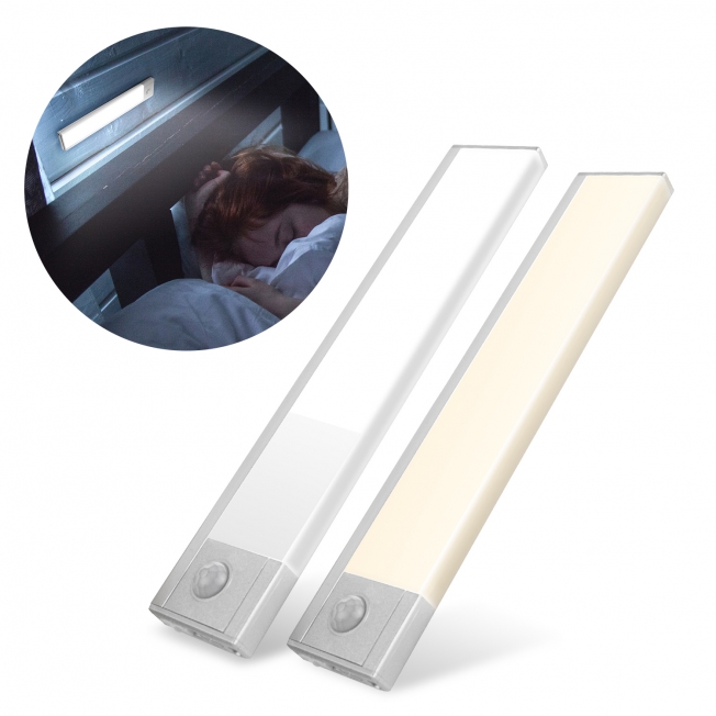 超薄大光源 USB充電磁吸式 輕巧LED感應燈(20cm)